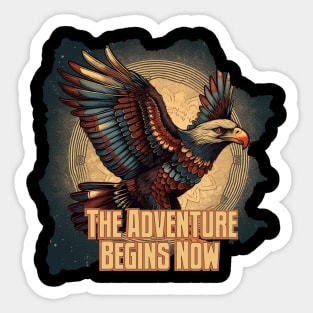 The Adventure Begins Now Sticker